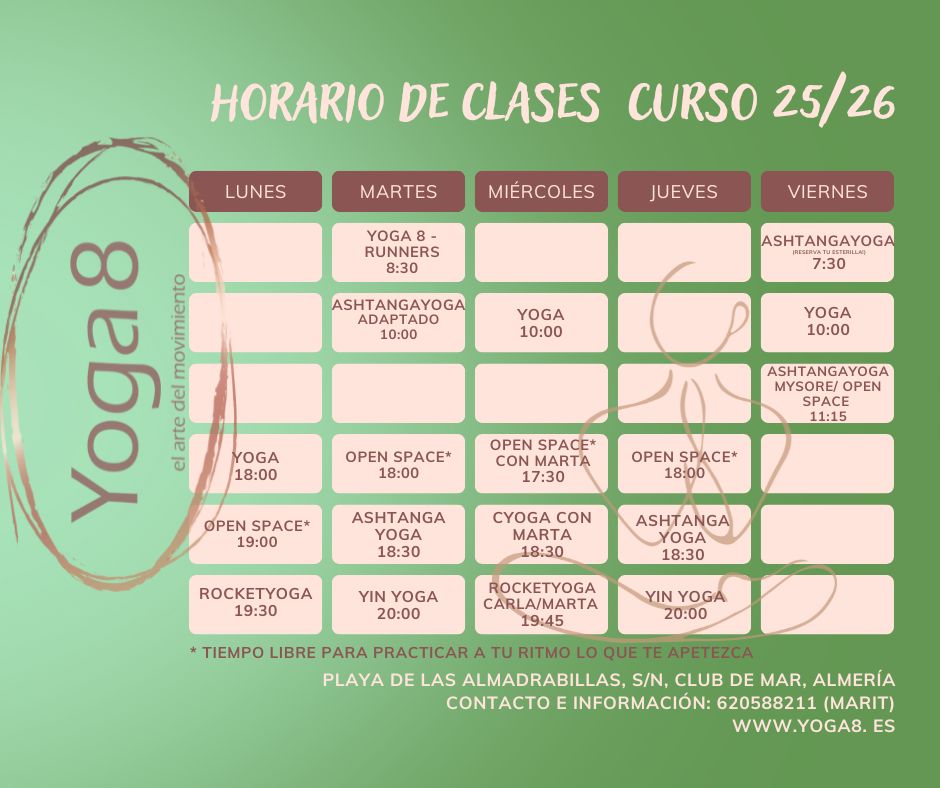 horario en yoga 8